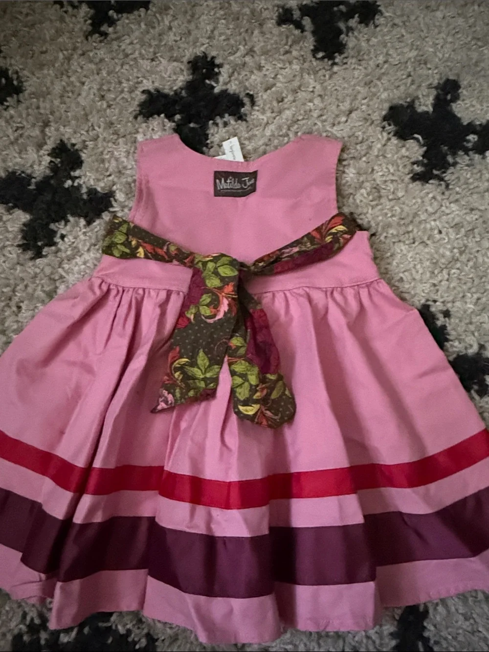 2 Matilda Jane Dresses | Size 4 Girls Pink Floral & Solid Pink Dress Set
